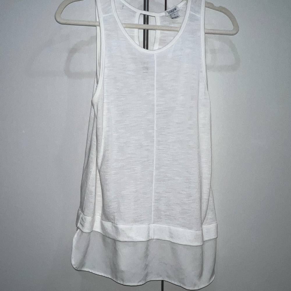 Back to Work! J. Crew White Layering Tank